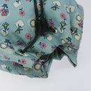 Miu Miu Pouch Nylon Light Blue Silver Auth 114880-5