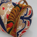 PRADA Shoulder Bag Silk Beige Gold Auth 114898V-9