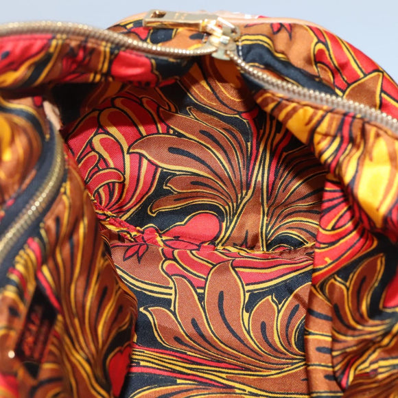 PRADA Shoulder Bag Silk Beige Gold Auth 114898V