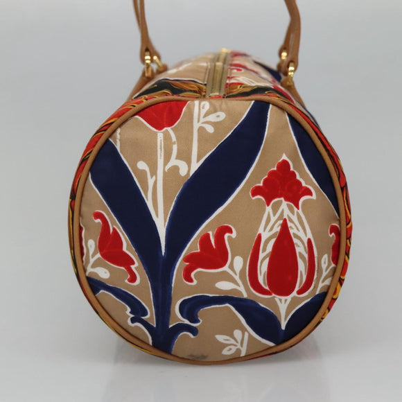 PRADA Shoulder Bag Silk Beige Gold Auth 114898V