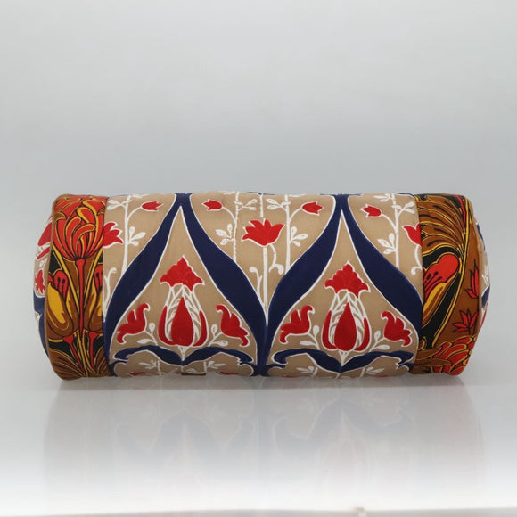 PRADA Shoulder Bag Silk Beige Gold Auth 114898V