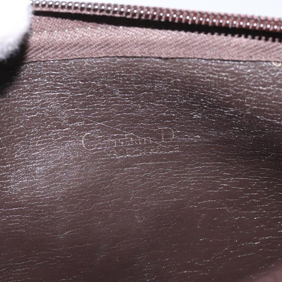 Christian Dior Trotter Canvas Shoulder Bag Brown Gold Auth 114913