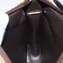 Christian Dior Trotter Canvas Shoulder Bag Brown Gold Auth 114913-20