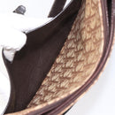 Christian Dior Trotter Canvas Shoulder Bag Brown Gold Auth 114913-12