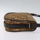 Christian Dior Trotter Canvas Shoulder Bag Brown Gold Auth 114913-3