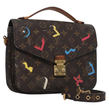LOUIS VUITTON Monogram Lovelock Pochette Metis Hand Bag 2way M44366 Auth 114916