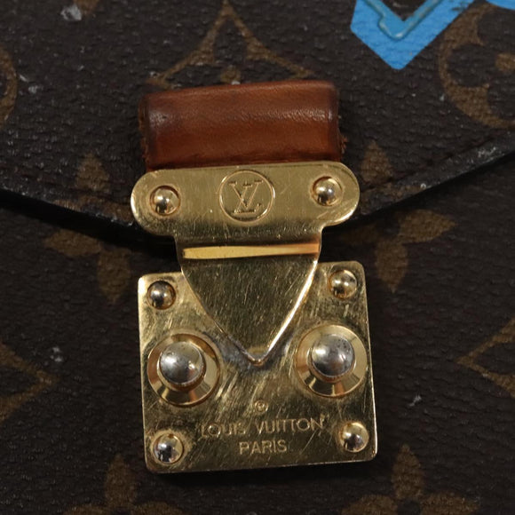 LOUIS VUITTON Monogram Lovelock Pochette Metis Hand Bag 2way M44366 Auth 114916