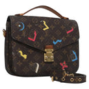 LOUIS VUITTON Monogram Lovelock Pochette Metis Hand Bag 2way M44366 Auth 114916-1