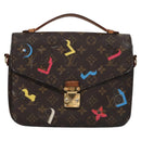 LOUIS VUITTON Monogram Lovelock Pochette Metis Hand Bag 2way M44366 Auth 114916-13