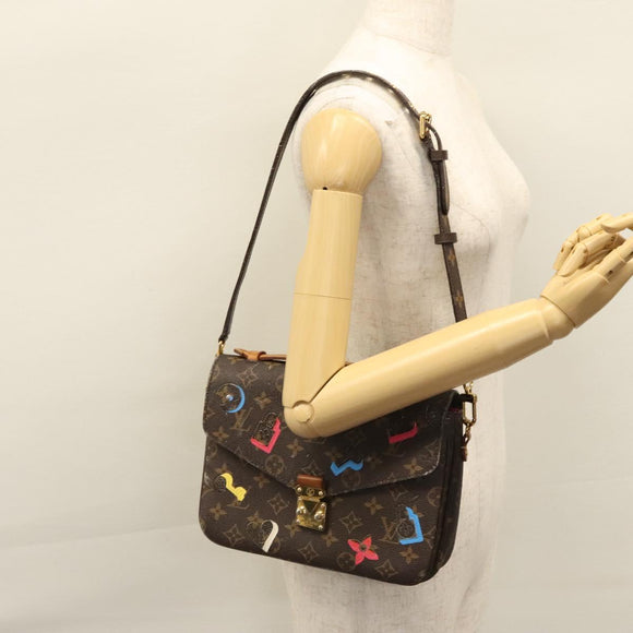 LOUIS VUITTON Monogram Lovelock Pochette Metis Hand Bag 2way M44366 Auth 114916