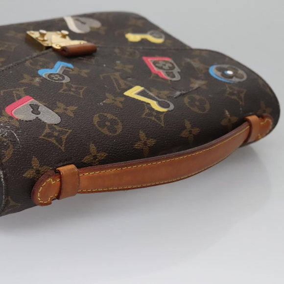 LOUIS VUITTON Monogram Lovelock Pochette Metis Hand Bag 2way M44366 Auth 114916