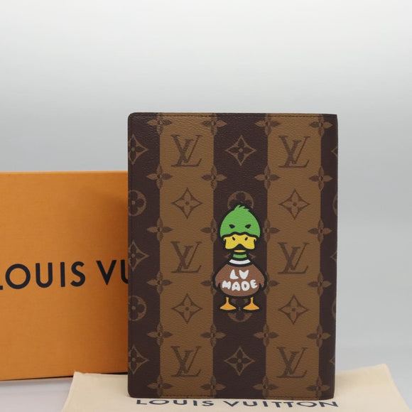 LOUIS VUITTON Monogram Stripe NIGO Quverture Carnet Cover GI0720 Auth 114929SA