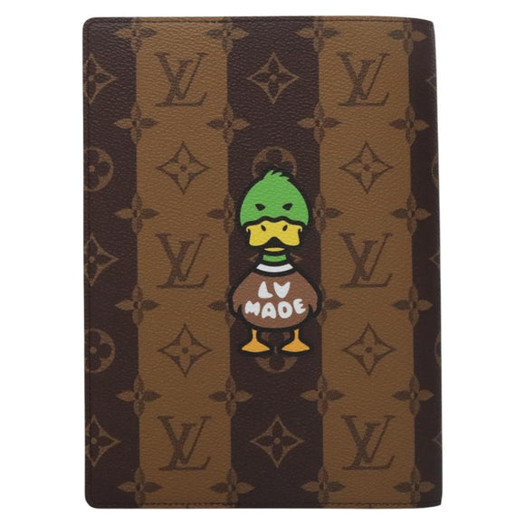 LOUIS VUITTON Monogram Stripe NIGO Quverture Carnet Cover GI0720 Auth 114929SA