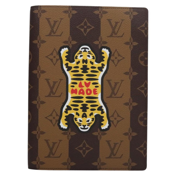 LOUIS VUITTON Monogram Stripe NIGO Quverture Carnet Cover GI0720 Auth 114929SA