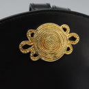 Salvatore Ferragamo Shoulder Bag Leather Black Gold Auth 114930-14