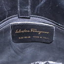 Salvatore Ferragamo Shoulder Bag Leather Black Gold Auth 114930-12