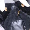 Salvatore Ferragamo Shoulder Bag Leather Black Gold Auth 114930-19