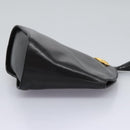 Salvatore Ferragamo Shoulder Bag Leather Black Gold Auth 114930-4