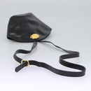 Salvatore Ferragamo Shoulder Bag Leather Black Gold Auth 114930-7