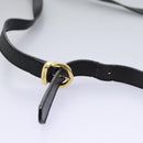 Salvatore Ferragamo Shoulder Bag Leather Black Gold Auth 114930-8