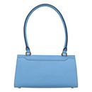 Salvatore Ferragamo Gancini Shoulder Bag Leather Blue Gold Auth 114931V-2