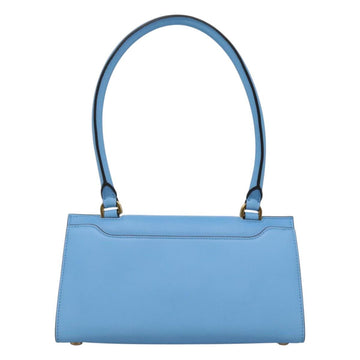 Salvatore Ferragamo Gancini Shoulder Bag Leather Blue Gold Auth 114931V - 0