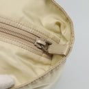 PRADA Tote Bag Nylon Ivory Silver Auth 114933-14
