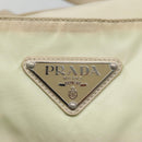 PRADA Tote Bag Nylon Ivory Silver Auth 114933-15