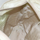 PRADA Tote Bag Nylon Ivory Silver Auth 114933-19