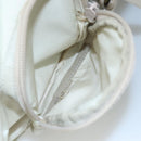 PRADA Tote Bag Nylon Ivory Silver Auth 114933-21