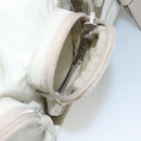 PRADA Tote Bag Nylon Ivory Silver Auth 114933-22