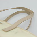 PRADA Tote Bag Nylon Ivory Silver Auth 114933-8