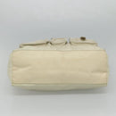 PRADA Tote Bag Nylon Ivory Silver Auth 114933-9