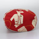 CHANEL Chain Shoulder Bag Canvas Red Gold CC Auth 114940-5