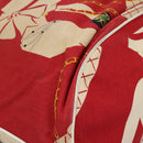 CHANEL Chain Shoulder Bag Canvas Red Gold CC Auth 114940-10