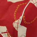 CHANEL Chain Shoulder Bag Canvas Red Gold CC Auth 114940-15