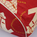 CHANEL Chain Shoulder Bag Canvas Red Gold CC Auth 114940-16