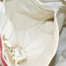 CHANEL Chain Shoulder Bag Canvas Red Gold CC Auth 114940-21