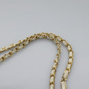 CHANEL Chain Shoulder Bag Canvas Red Gold CC Auth 114940-9