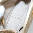 CHANEL Matelasse Shoulder Bag Lamb Skin Gold CC Auth 114942A-10