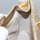 CHANEL Matelasse Shoulder Bag Lamb Skin Gold CC Auth 114942A-19