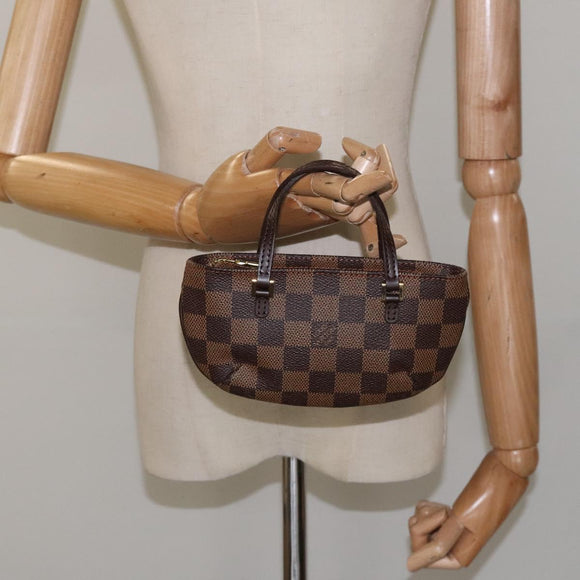 LOUIS VUITTON Damier Ebene Manosque GM Accessory Pouch N51120 LV Auth 114977