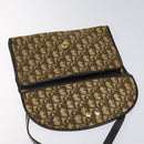 Christian Dior Trotter Canvas Shoulder Bag Brown Auth 114998-10