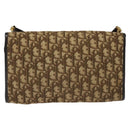 Christian Dior Trotter Canvas Shoulder Bag Brown Auth 114998-2
