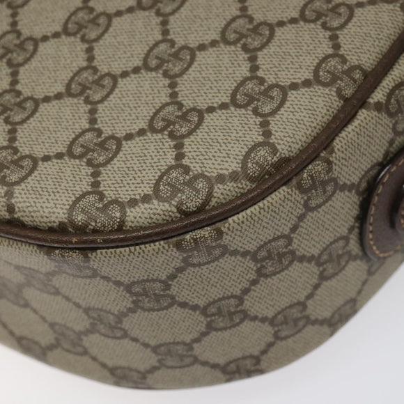 GUCCI GG Supreme Web Sherry Line Bag PVC Beige Gold 001 123 0918 Auth 115011