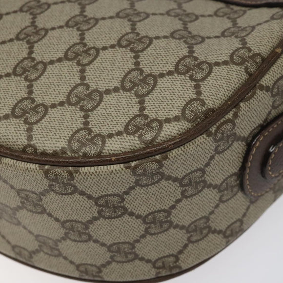 GUCCI GG Supreme Web Sherry Line Bag PVC Beige Gold 001 123 0918 Auth 115011