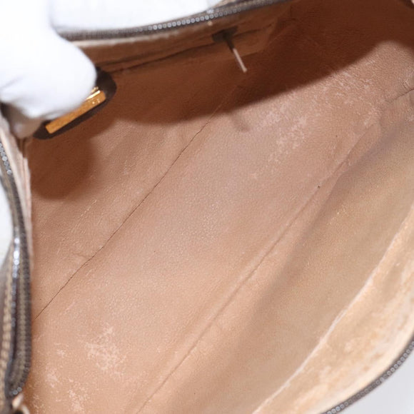 GUCCI GG Supreme Web Sherry Line Bag PVC Beige Gold 001 123 0918 Auth 115011