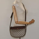 GUCCI GG Supreme Web Sherry Line Bag PVC Beige Gold 001 123 0918 Auth 115011-23