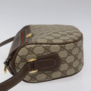 GUCCI GG Supreme Web Sherry Line Bag PVC Beige Gold 001 123 0918 Auth 115011-4