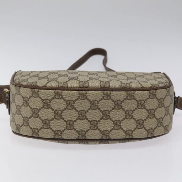 GUCCI GG Supreme Web Sherry Line Bag PVC Beige Gold 001 123 0918 Auth 115011